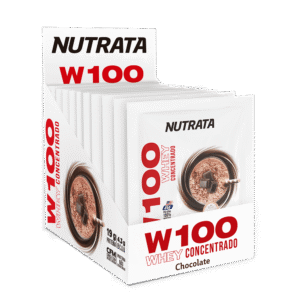 NUTRATA W100 WHEY CONCENTRADO 30G DISPLAY C/ 12 SACHÊS - CHOCOLATE