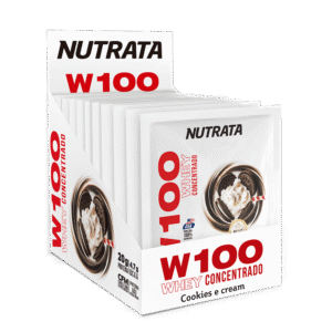NUTRATA W100 WHEY CONCENTRADO 900G REFIL - COOKIES E CREAM