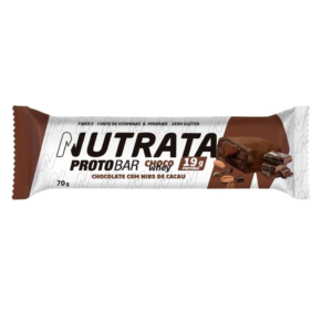 NUTRATA PROTO BAR WHEY 70G - CHOCOLATE MEIO AMARGO COM NIBS DE CACAU