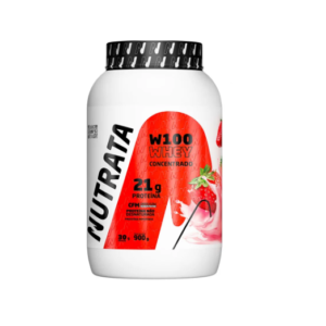 NUTRATA W100 WHEY CONCENTRADO 900G - STRAWBERRY MILKSHAKE